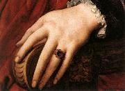 BRONZINO, Agnolo, Portrait of Lucrezia Panciatichi (detail) fd